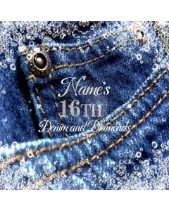 Denim Diamond Blue Birthday Computer Printed Photography Backdrop ABD-901