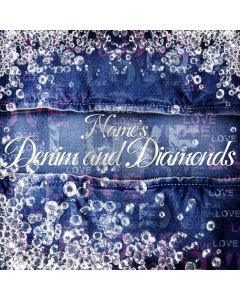 Denim Diamonds Birthday Computer Printed Photography Backdrop ABD-903