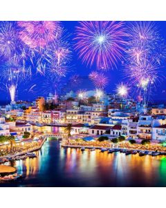 New Year Celebration House River Computer Printed Photography Backdrop ABD-909