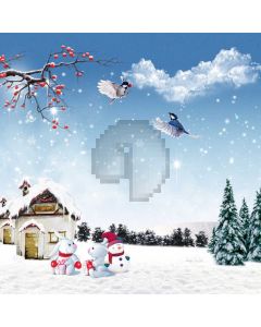 Snow Hare Animal Holly Computer Printed Photography Backdrop ABD-912