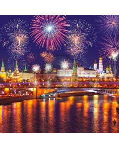New Year Firework Sea Computer Printed Photography Backdrop ABD-915