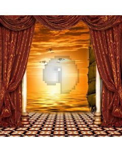 Seagull Pillar Curtain Computer Printed Photography Backdrop ABD-923