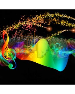 Colors Light Music Computer Printed Photography Backdrop ABD-928