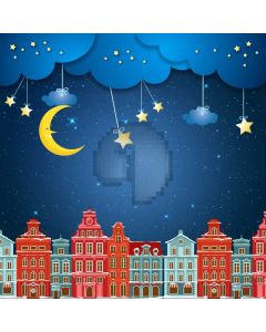 Star Cresent House Computer Printed Photography Backdrop ABD-943