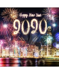 Happy New Year 2020 Firework Computer Printed Photography Backdrop ABD-954