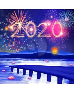 New Year 2020 Lotus Light Computer Printed Photography Backdrop ABD-965