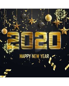 Stars Crackers Golden 2020 Computer Printed Photography Backdrop ABD-977