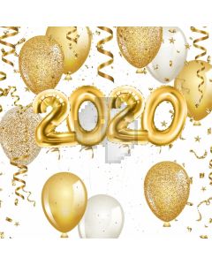 2020 Golden Balloon Computer Printed Photography Backdrop ABD-980