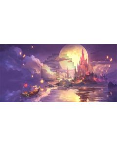 Night Moon Boar Cloud Computer Printed Dance Recital Scenic Backdrop ACP-1010