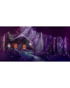 House Window Light Tree Computer Printed Dance Recital Scenic Backdrop ACP-1020