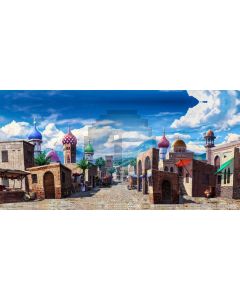 Sky Arch Brick Computer Printed Dance Recital Scenic Backdrop ACP-1054