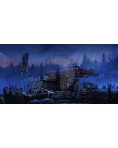 Sea Boar Storm Computer Printed Dance Recital Scenic Backdrop ACP-1073