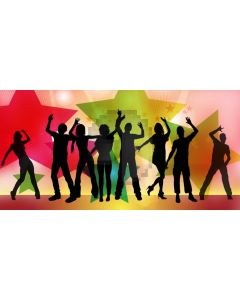 People Star Computer Printed Dance Recital Scenic Backdrop ACP-1080
