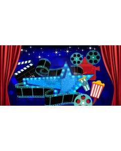 Night Curtain Star Film Computer Printed Dance Recital Scenic Backdrop ACP-1081