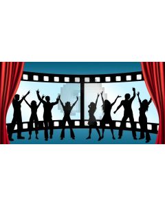 People Curtain Computer Printed Dance Recital Scenic Backdrop ACP-1084