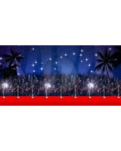 Star Red Carpet Tree Audience Computer Printed Dance Recital Scenic Backdrop ACP-1087