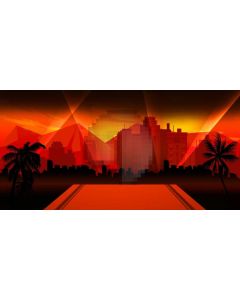 Sunset Tree Light Computer Printed Dance Recital Scenic Backdrop ACP-1088