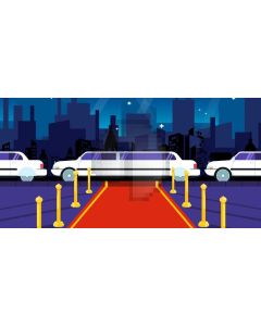 Red Carpet Car Pillar Computer Printed Dance Recital Scenic Backdrop ACP-1090