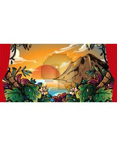 Sun River Plant Computer Printed Dance Recital Scenic Backdrop ACP-1092
