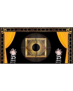 Curtain Flower Square Computer Printed Dance Recital Scenic Backdrop ACP-1096