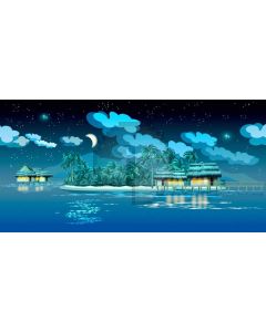 Sea Cloud House Plant Computer Printed Dance Recital Scenic Backdrop ACP-1104