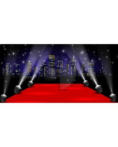 Red Carpet Star Computer Printed Dance Recital Scenic Backdrop ACP-1111