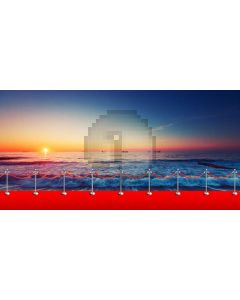 Sun Sea Carpet Computer Printed Dance Recital Scenic Backdrop ACP-1121