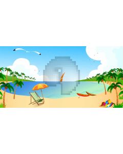 Sea Seagull Tree Computer Printed Dance Recital Scenic Backdrop ACP-1123