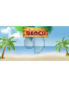 Beach Tree Sand Computer Printed Dance Recital Scenic Backdrop ACP-1124
