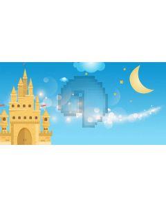 Castle Sky Cloud Computer Printed Dance Recital Scenic Backdrop ACP-1127