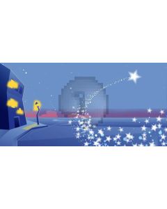 Star House Computer Printed Dance Recital Scenic Backdrop ACP-1130