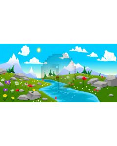 Hill Tree Computer Printed Dance Recital Scenic Backdrop ACP-1150
