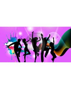 Lights People Computer Printed Dance Recital Scenic Backdrop ACP-1159