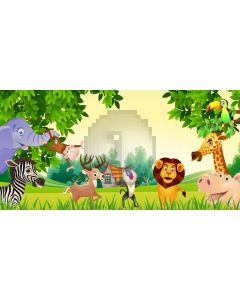 Tree Animal Computer Printed Dance Recital Scenic Backdrop ACP-1164