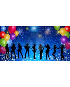Stage Firework Ballon Computer Printed Dance Recital Scenic Backdrop ACP-1184