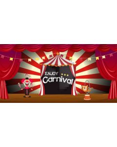 Carnival Clown Computer Printed Dance Recital Scenic Backdrop ACP-1187