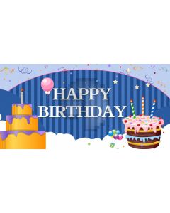 Cake Balllon Computer Printed Dance Recital Scenic Backdrop ACP-1197