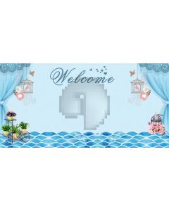 Curtain Flower Computer Printed Dance Recital Scenic Backdrop ACP-1205