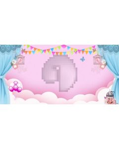Flag Curtain Computer Printed Dance Recital Scenic Backdrop ACP-1206