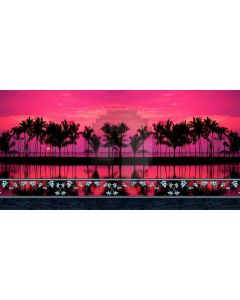 palm tree Computer Printed Dance Recital Scenic Backdrop ACP-120