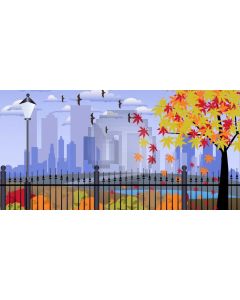 Tree Bird Computer Printed Dance Recital Scenic Backdrop ACP-1212