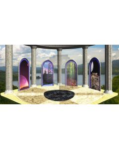 Door Pillar Computer Printed Dance Recital Scenic Backdrop ACP-1215