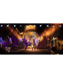 Stage Light Computer Printed Dance Recital Scenic Backdrop ACP-1222