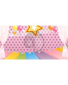 Color Star Computer Printed Dance Recital Scenic Backdrop ACP-1229