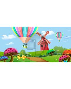 Ballon Road Computer Printed Dance Recital Scenic Backdrop ACP-1239