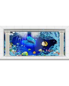 Sea Fish Computer Printed Dance Recital Scenic Backdrop ACP-1241