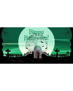 Halloween Bloody Coffin Computer Printed Dance Recital Scenic Backdrop ACP-1250