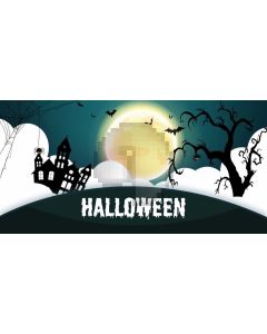 Full Moon Bat Tree Castle Computer Printed Dance Recital Scenic Backdrop ACP-1252