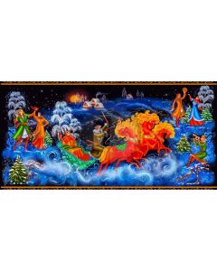 Christmas Tree Animal People Computer Printed Dance Recital Scenic Backdrop ACP-1277