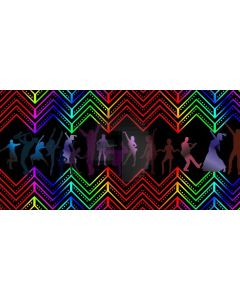 Stage Dancers Pattern Computer Printed Dance Recital Scenic Backdrop ACP-1278